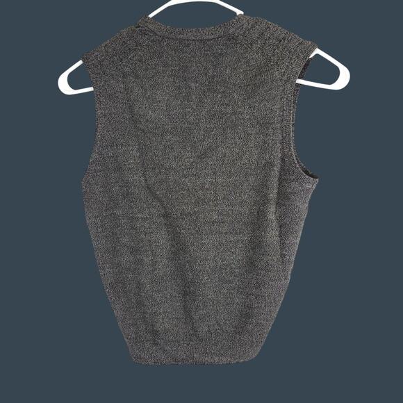 Dockers Men's V-Neck Sleeveless Sweater Vest Large Gray Acrylic - Picture 2 of 6